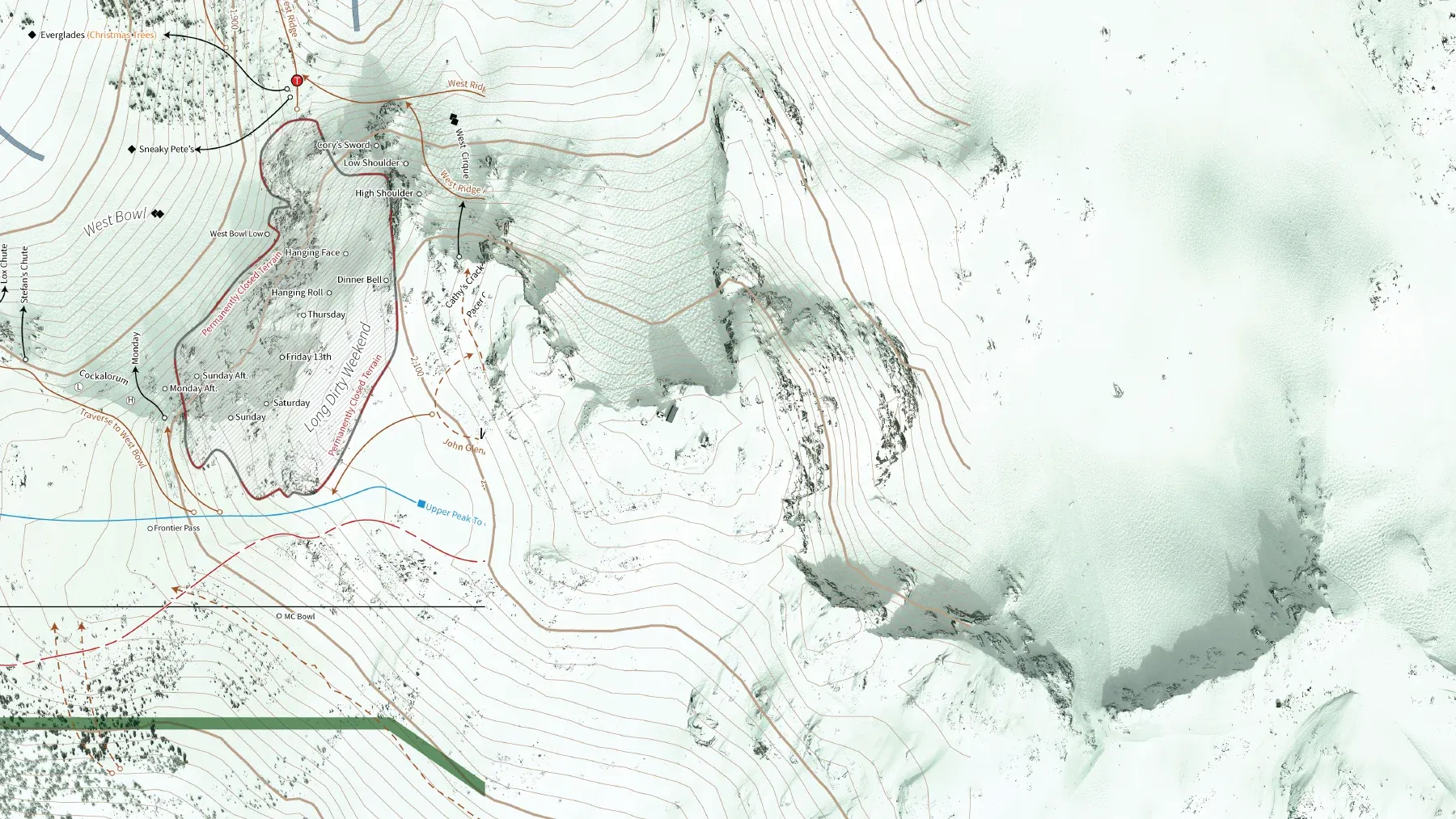 From The process from left to right: Final ULLR map, extracted contour
layer, and the base orthophotography used to build the basemap.