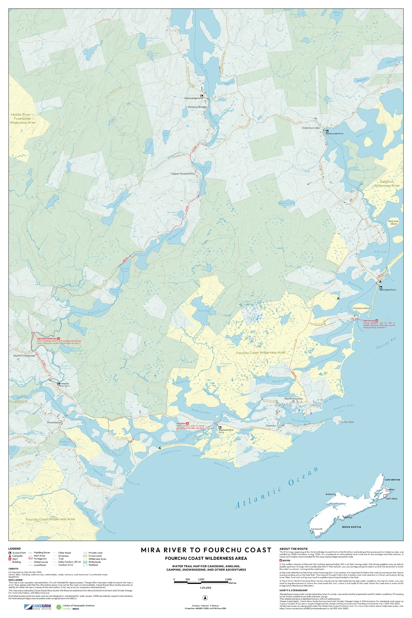 Fourchu Coast Wilderness Paddling Map