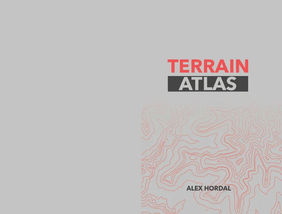 Half title page of a relief Atlas made by Alex Hordal