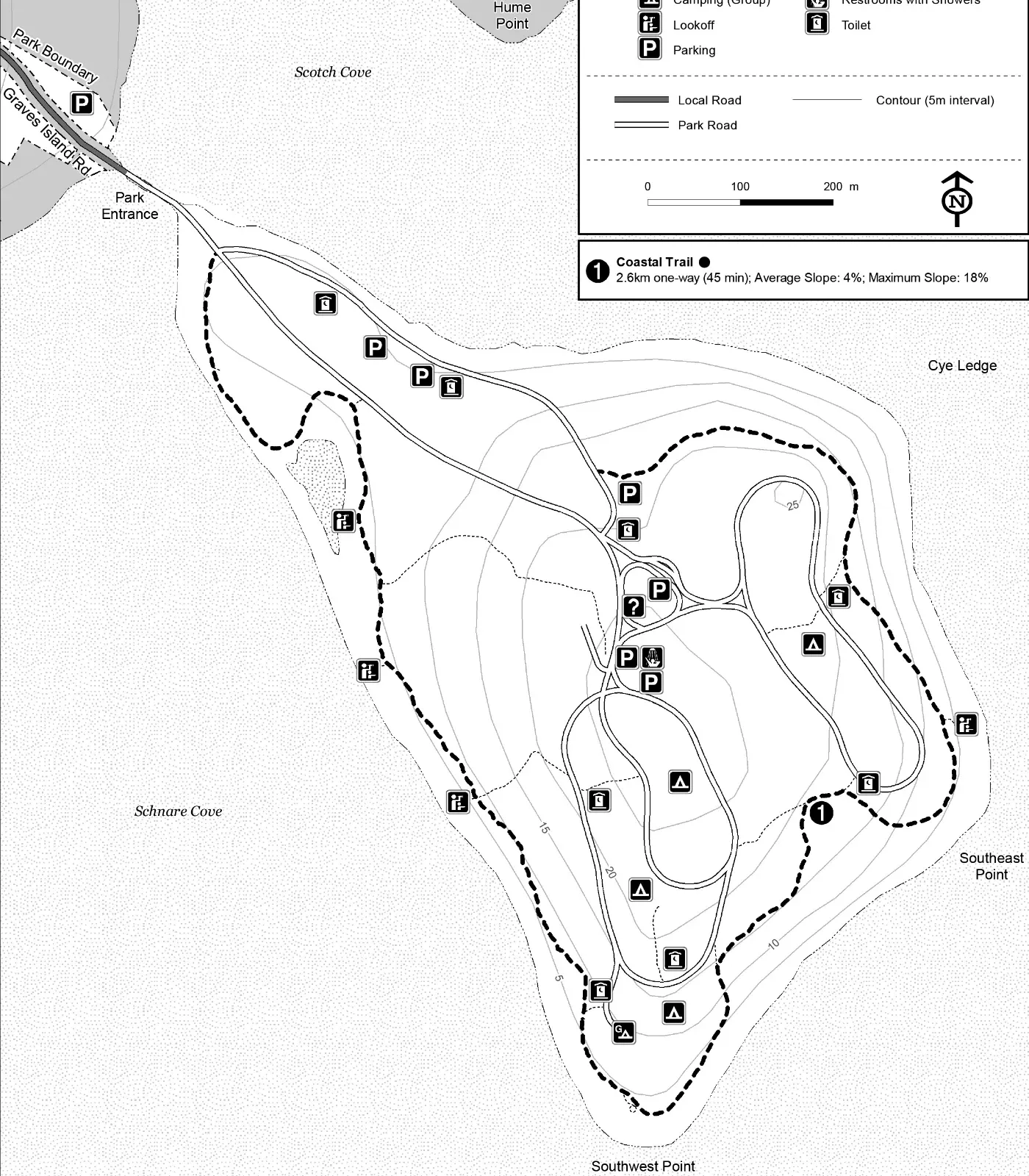 Original campground reference map used for georeferencing and manual feature digitization, forming the spatial foundation for the project’s basemap, infrastructure layers, and geodatabase feature classes.