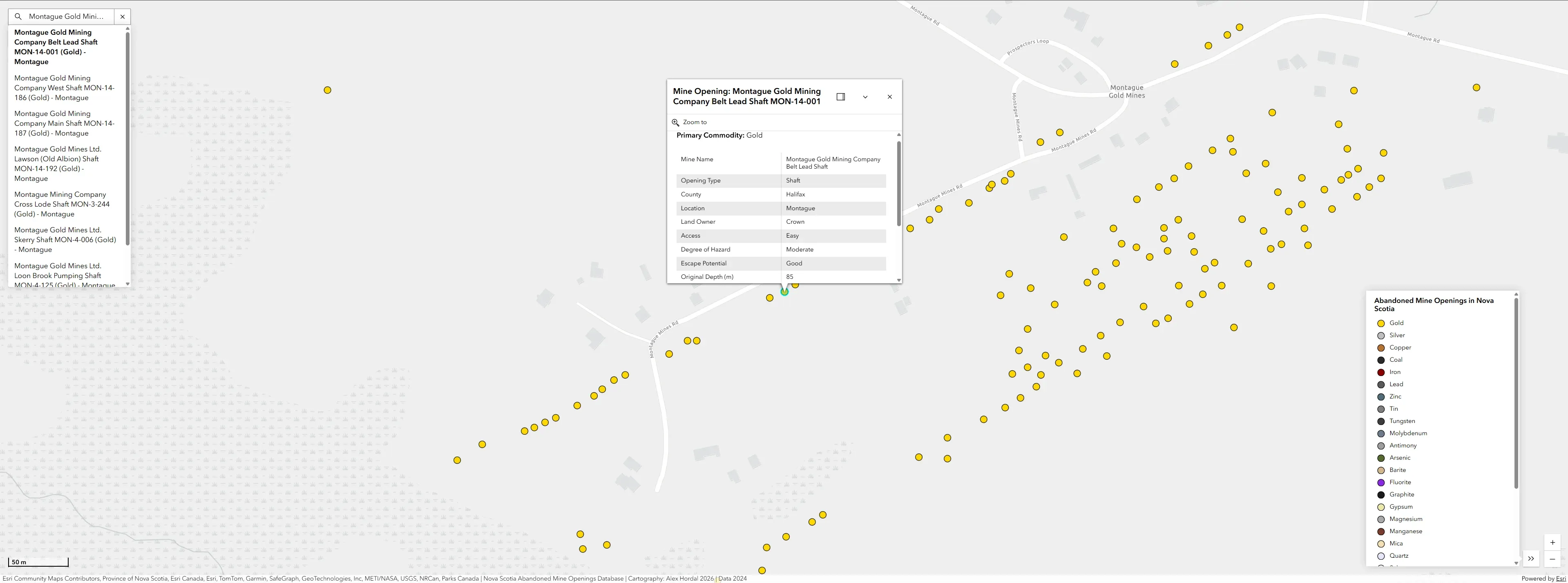 Search and legend components support feature discovery and commodity interpretation throughout the application